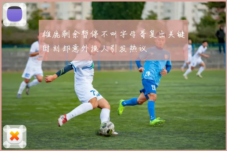 雄鹿剩余暂停不叫字母哥复出关键时刻却意外换人引发热议